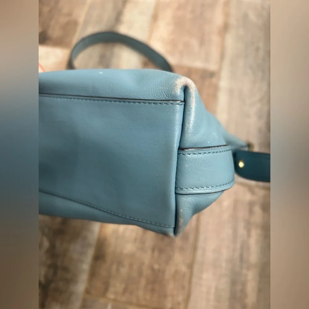 Coach Slate Blue Leather Crossbody Bag- See Pics
